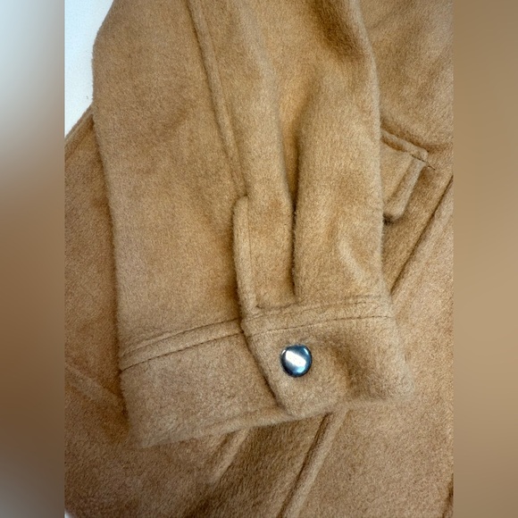 BANANA REPUBLIC Brushed Melton Pocket Short Jacket in Camel Size Petite XXS - Picture 15 of 15